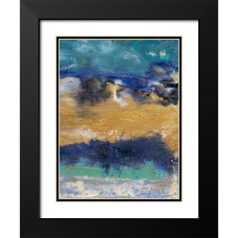 Surf II Black Modern Wood Framed Art Print with Double Matting by Ludwig, Alicia