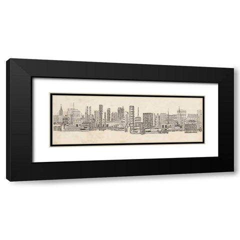 Neutral City Sounds Black Modern Wood Framed Art Print with Double Matting by Chandler, Sharon