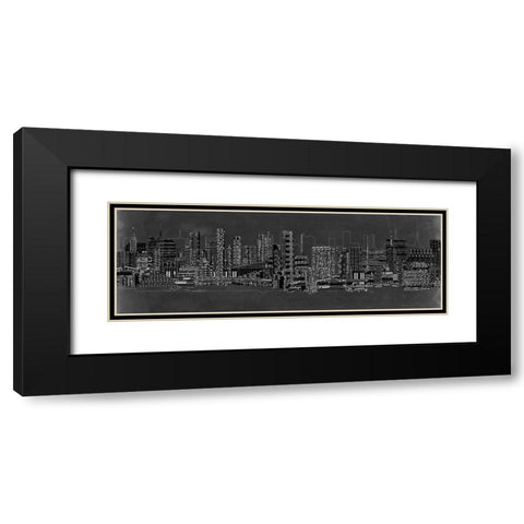 City Sounds at Night Black Modern Wood Framed Art Print with Double Matting by Chandler, Sharon