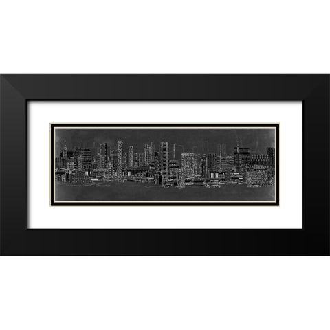 City Sounds at Night Black Modern Wood Framed Art Print with Double Matting by Chandler, Sharon
