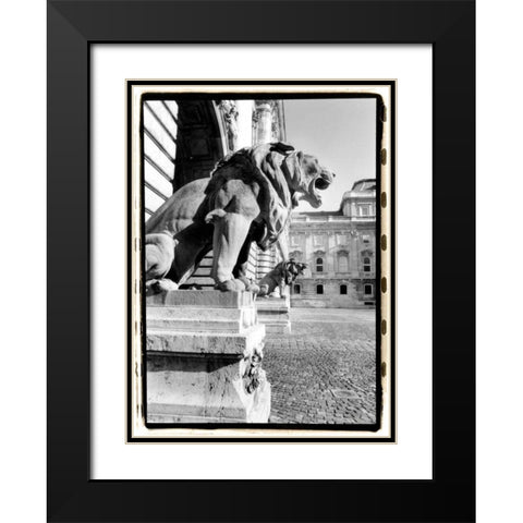 Standing Guard, Royal Palace Black Modern Wood Framed Art Print with Double Matting by DeNardo, Laura