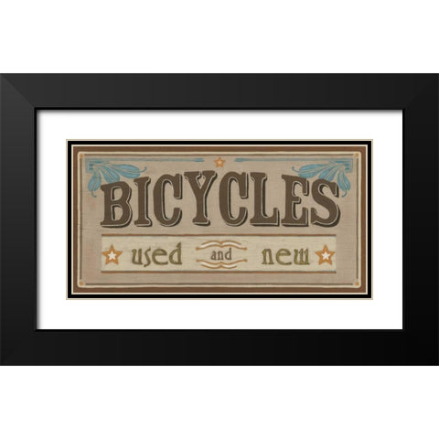 Bike Shop IV Black Modern Wood Framed Art Print with Double Matting by Vess, June Erica