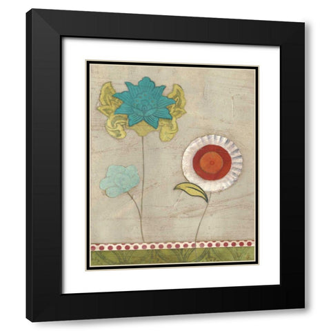 Petal Patterns I Black Modern Wood Framed Art Print with Double Matting by Vess, June Erica