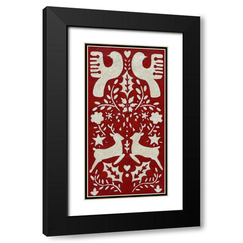 Christmas Joy I Black Modern Wood Framed Art Print with Double Matting by Zarris, Chariklia