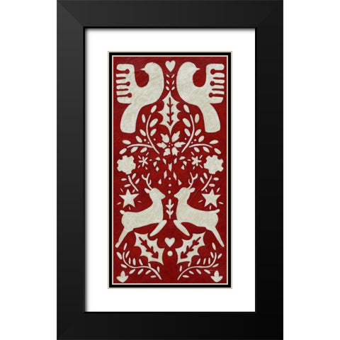 Christmas Joy I Black Modern Wood Framed Art Print with Double Matting by Zarris, Chariklia