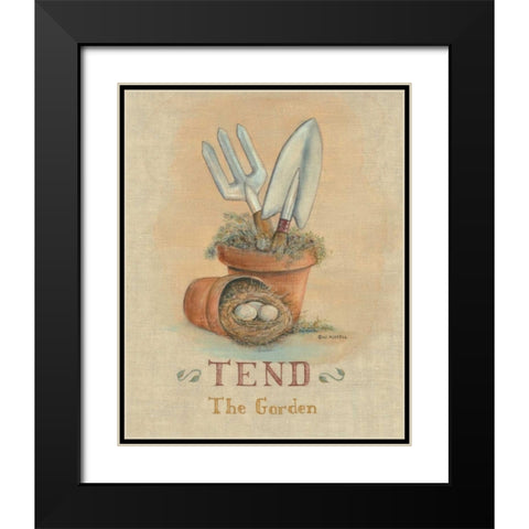 Garden Series in Linen IV Black Modern Wood Framed Art Print with Double Matting by Russell, Wendy