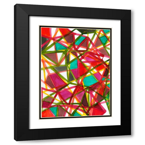 Prismatic I Black Modern Wood Framed Art Print with Double Matting by Fuchs, Jodi