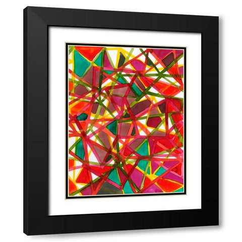 Prismatic II Black Modern Wood Framed Art Print with Double Matting by Fuchs, Jodi