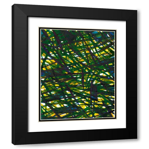 Green Thicket I Black Modern Wood Framed Art Print with Double Matting by Fuchs, Jodi