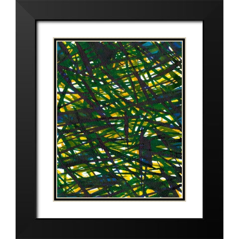 Green Thicket I Black Modern Wood Framed Art Print with Double Matting by Fuchs, Jodi