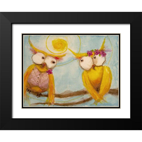 Hoos Branch for Two Black Modern Wood Framed Art Print with Double Matting by Quin, Marabeth