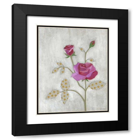Lovely Botanical I Black Modern Wood Framed Art Print with Double Matting by Lam, Vanna