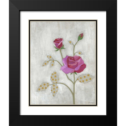 Lovely Botanical I Black Modern Wood Framed Art Print with Double Matting by Lam, Vanna