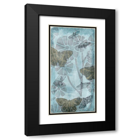 Wings and Petals II Black Modern Wood Framed Art Print with Double Matting by Meagher, Megan