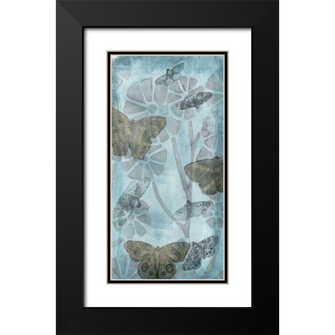 Wings and Petals II Black Modern Wood Framed Art Print with Double Matting by Meagher, Megan