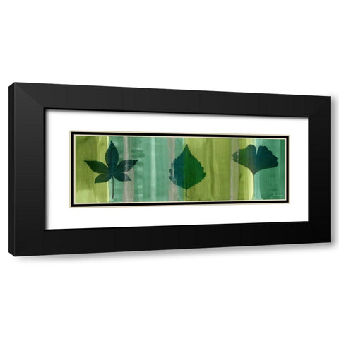 Silver Leaf Panel I Black Modern Wood Framed Art Print with Double Matting by Burghardt, James