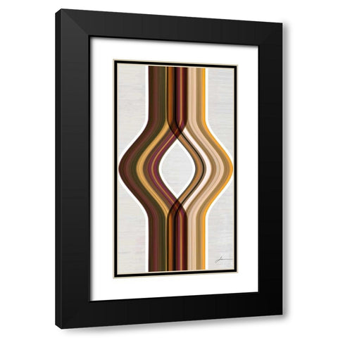 Modern Dance I Black Modern Wood Framed Art Print with Double Matting by Burghardt, James