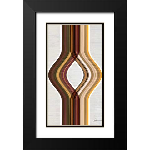 Modern Dance I Black Modern Wood Framed Art Print with Double Matting by Burghardt, James