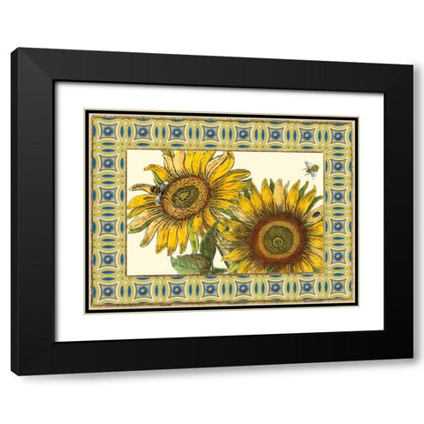 Classical Sunflower II Black Modern Wood Framed Art Print with Double Matting by Vision Studio