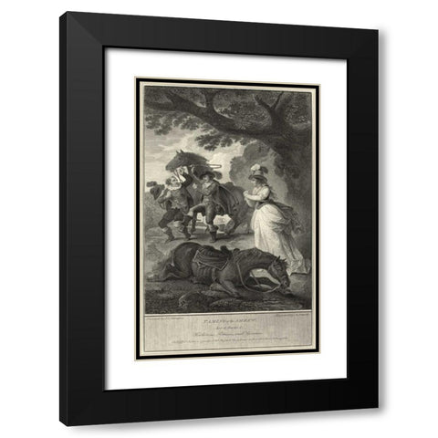 Taming of the Shrew Black Modern Wood Framed Art Print with Double Matting by Unknown