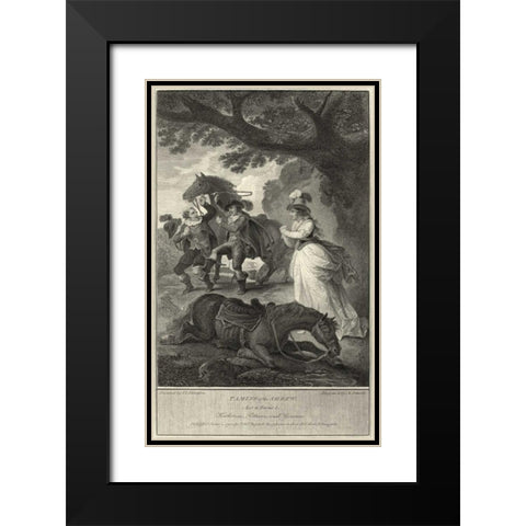 Taming of the Shrew Black Modern Wood Framed Art Print with Double Matting by Unknown