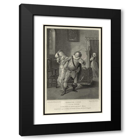 Twelth Night Black Modern Wood Framed Art Print with Double Matting by Unknown