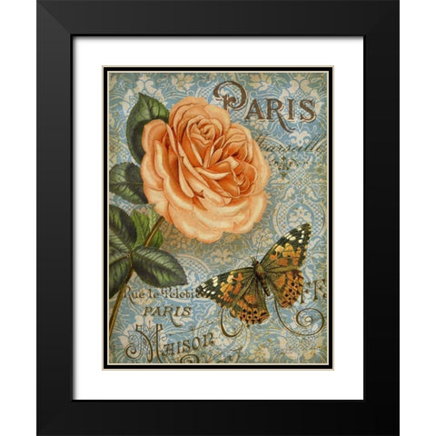 Memories of Paris I Black Modern Wood Framed Art Print with Double Matting by White, Abby