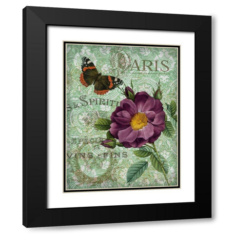 Memories of Paris II Black Modern Wood Framed Art Print with Double Matting by White, Abby