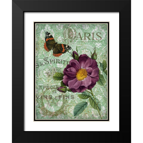 Memories of Paris II Black Modern Wood Framed Art Print with Double Matting by White, Abby