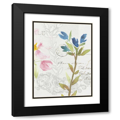 Romantic Watercolor III Black Modern Wood Framed Art Print with Double Matting by Mosley, Kiana