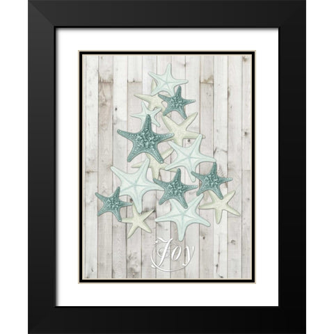 Coastal Christmas III Black Modern Wood Framed Art Print with Double Matting by Vision Studio