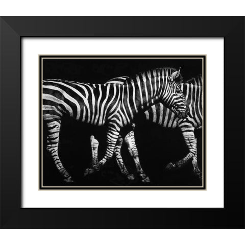 Op Art Black Modern Wood Framed Art Print with Double Matting by Chapman, Julie