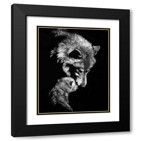 Tenderness Black Modern Wood Framed Art Print with Double Matting by Chapman, Julie