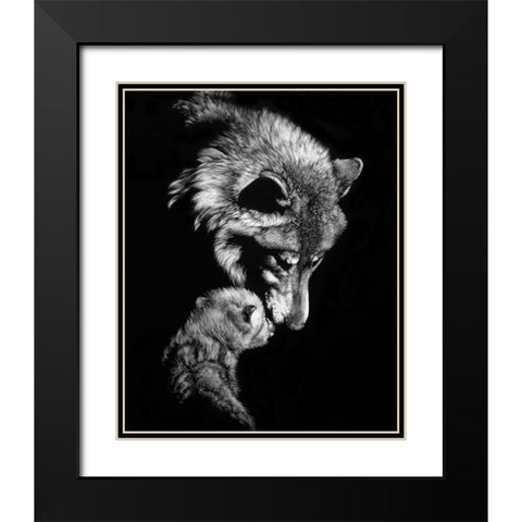 Tenderness Black Modern Wood Framed Art Print with Double Matting by Chapman, Julie