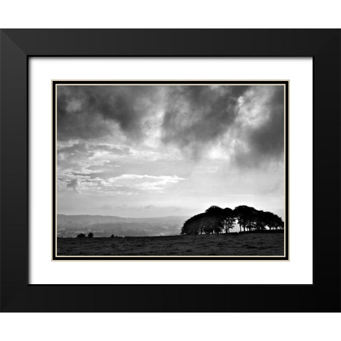 Storm Clouds Black Modern Wood Framed Art Print with Double Matting by Henson, Martin