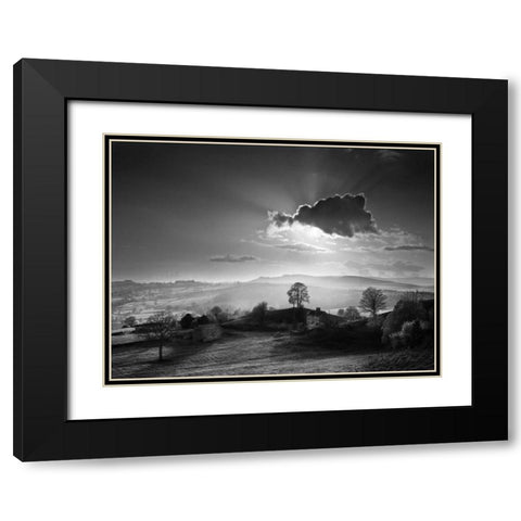 Light from Behind Black Modern Wood Framed Art Print with Double Matting by Henson, Martin