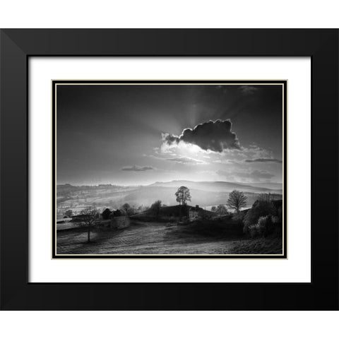 Light from Behind Black Modern Wood Framed Art Print with Double Matting by Henson, Martin