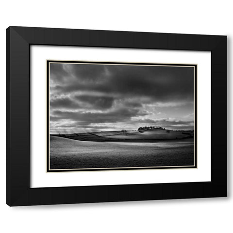 Billings View Black Modern Wood Framed Art Print with Double Matting by Henson, Martin