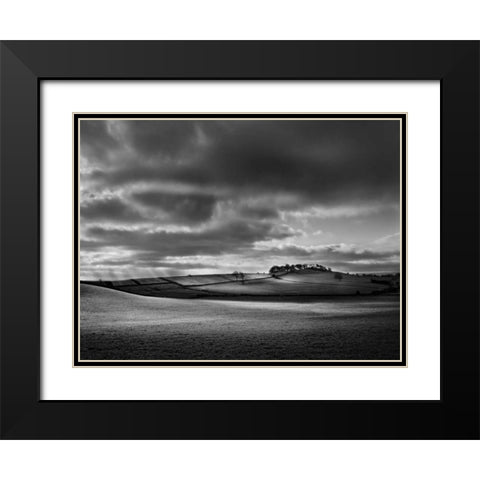 Billings View Black Modern Wood Framed Art Print with Double Matting by Henson, Martin