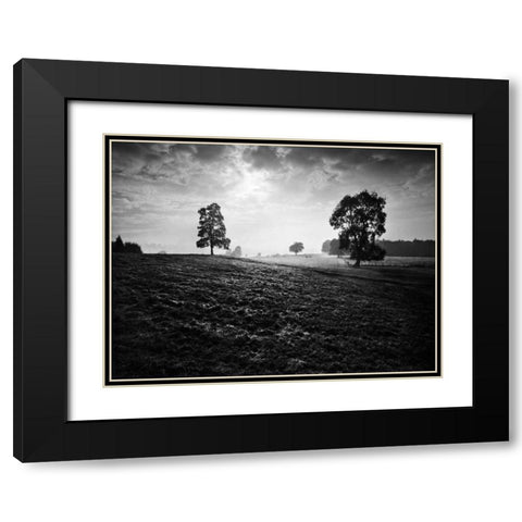 Breaking Light Black Modern Wood Framed Art Print with Double Matting by Henson, Martin