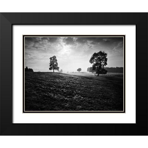 Breaking Light Black Modern Wood Framed Art Print with Double Matting by Henson, Martin
