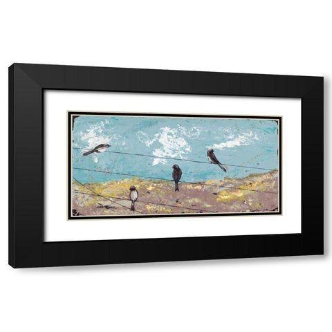 Highwire Act Black Modern Wood Framed Art Print with Double Matting by Reynolds, Jade