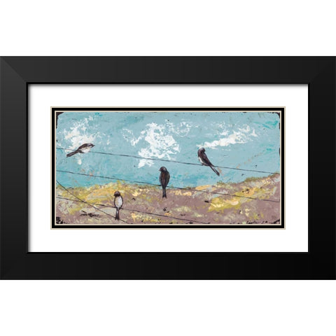 Highwire Act Black Modern Wood Framed Art Print with Double Matting by Reynolds, Jade