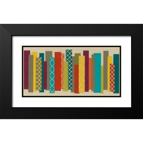 Patternscape I Black Modern Wood Framed Art Print with Double Matting by Vess, June Erica