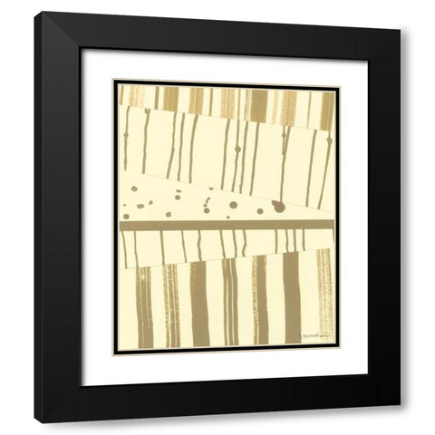Papyrus Collage I Black Modern Wood Framed Art Print with Double Matting by Lam, Vanna