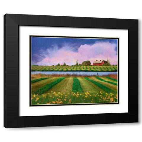 Idyllic Farm II Black Modern Wood Framed Art Print with Double Matting by Vest, Chris