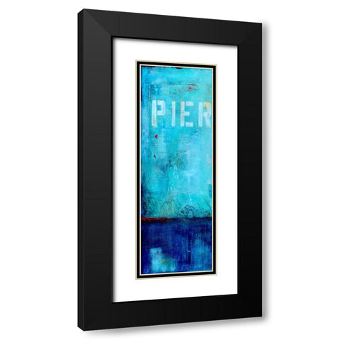 Pier 34 I Black Modern Wood Framed Art Print with Double Matting by Ashley, Erin