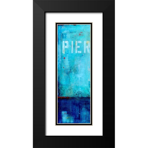 Pier 34 I Black Modern Wood Framed Art Print with Double Matting by Ashley, Erin