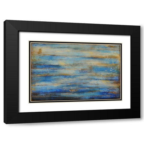 Blue Bay Jazz Black Modern Wood Framed Art Print with Double Matting by Ashley, Erin