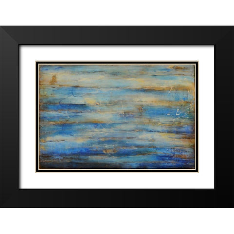 Blue Bay Jazz Black Modern Wood Framed Art Print with Double Matting by Ashley, Erin